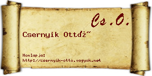 Csernyik Ottó névjegykártya