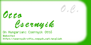 otto csernyik business card