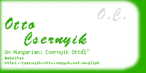 otto csernyik business card
